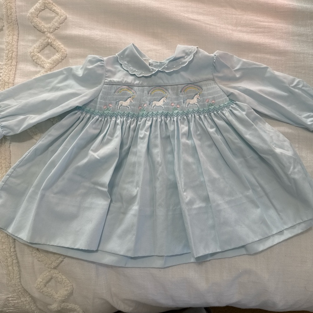 Vintage Light Blue Unicorn Dress